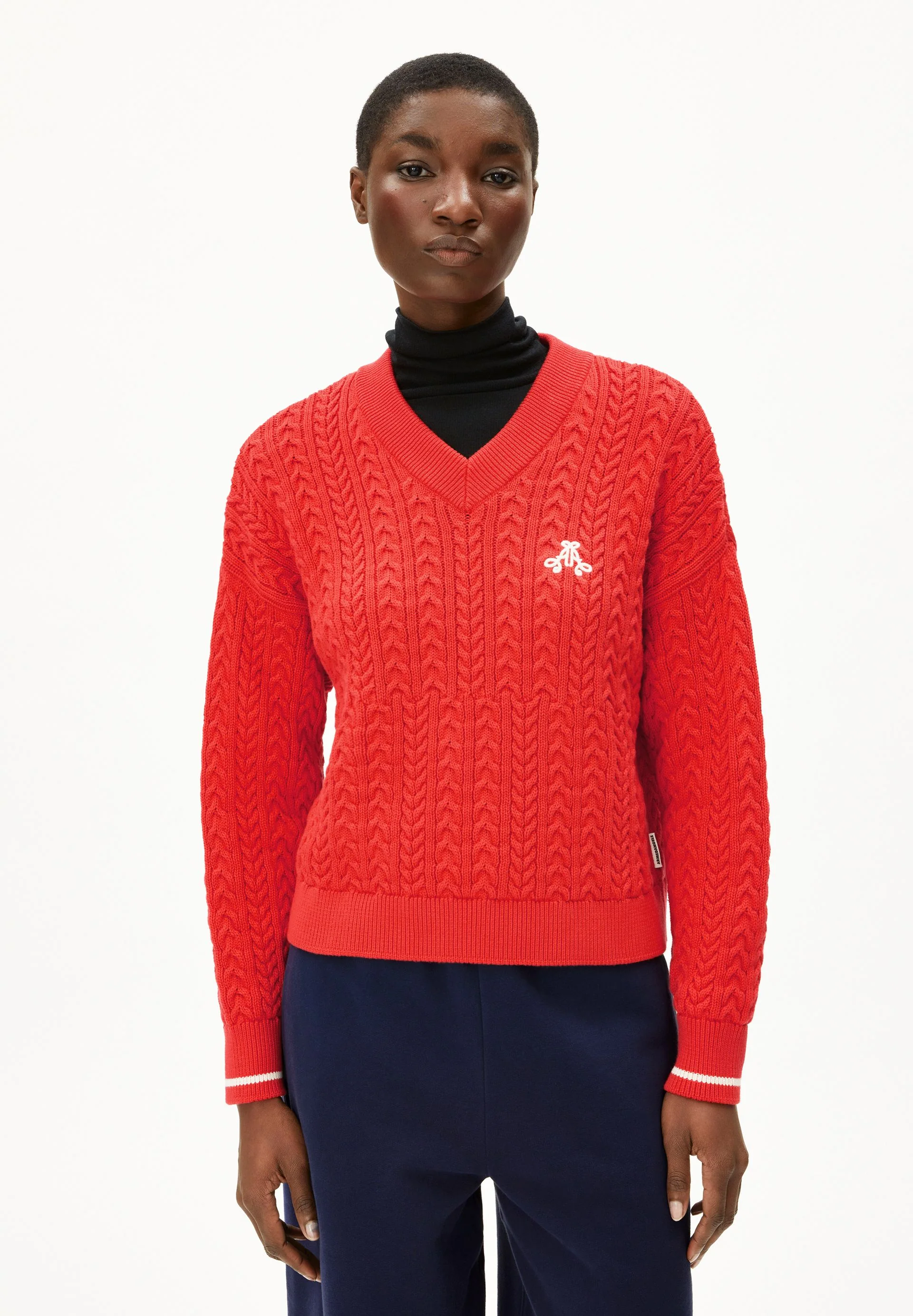 CAARLAS CABLE STRICKPULLOVER | candy apple-oatmilk