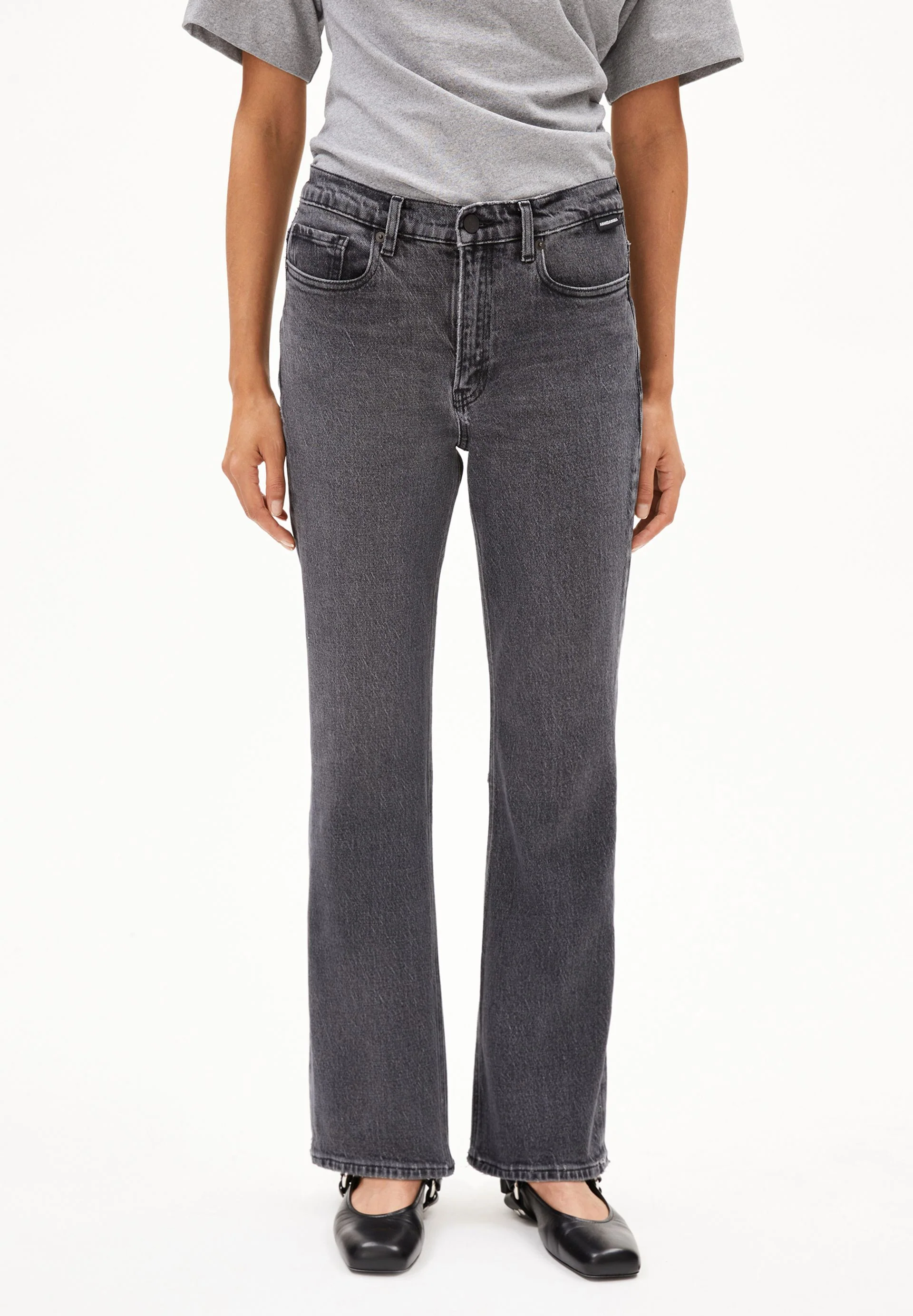 VELAARI MID WAIST FLARED JEANS | cadria
