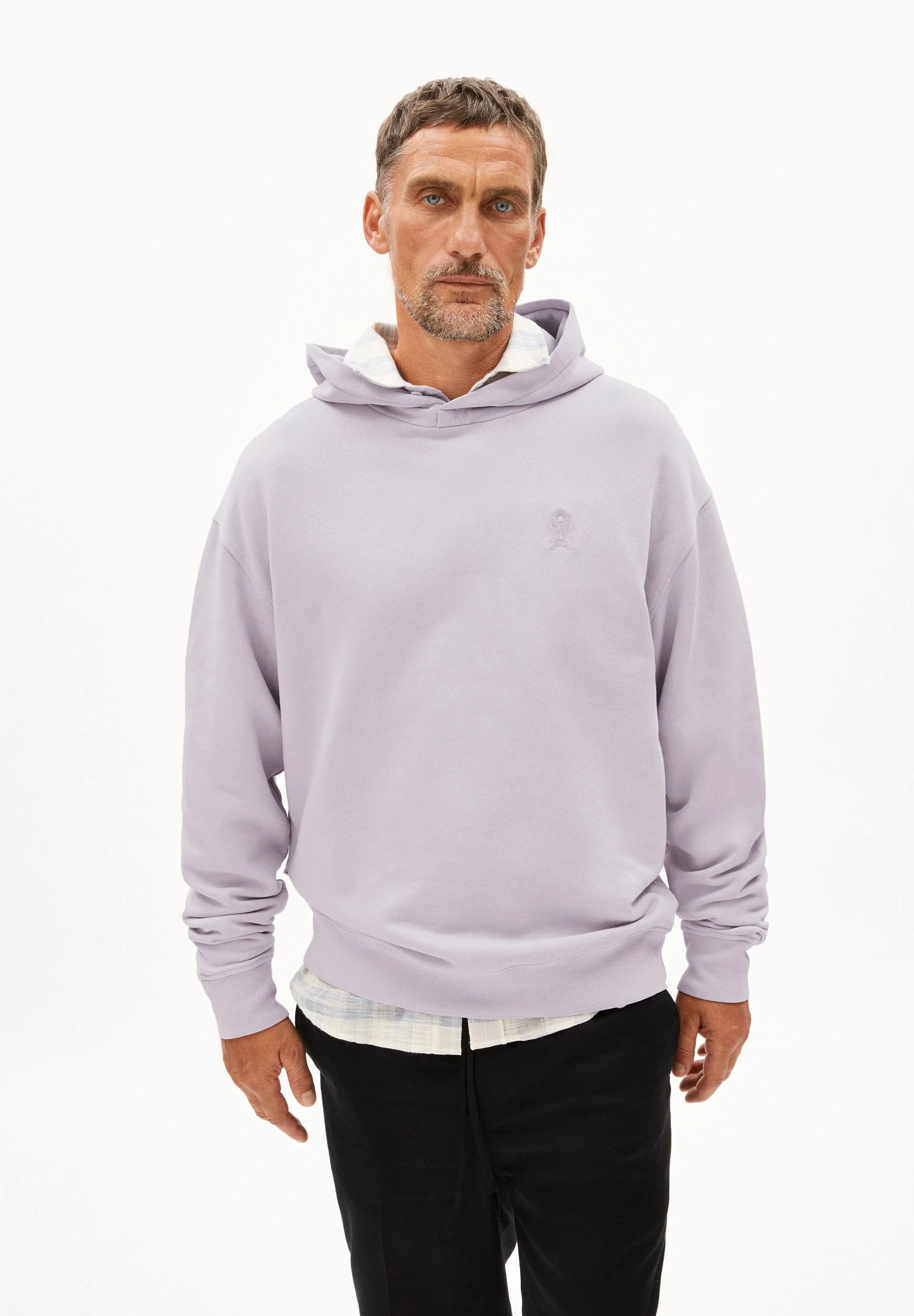 EMAAL HOODIE GMT DYE | soft lilac washed
