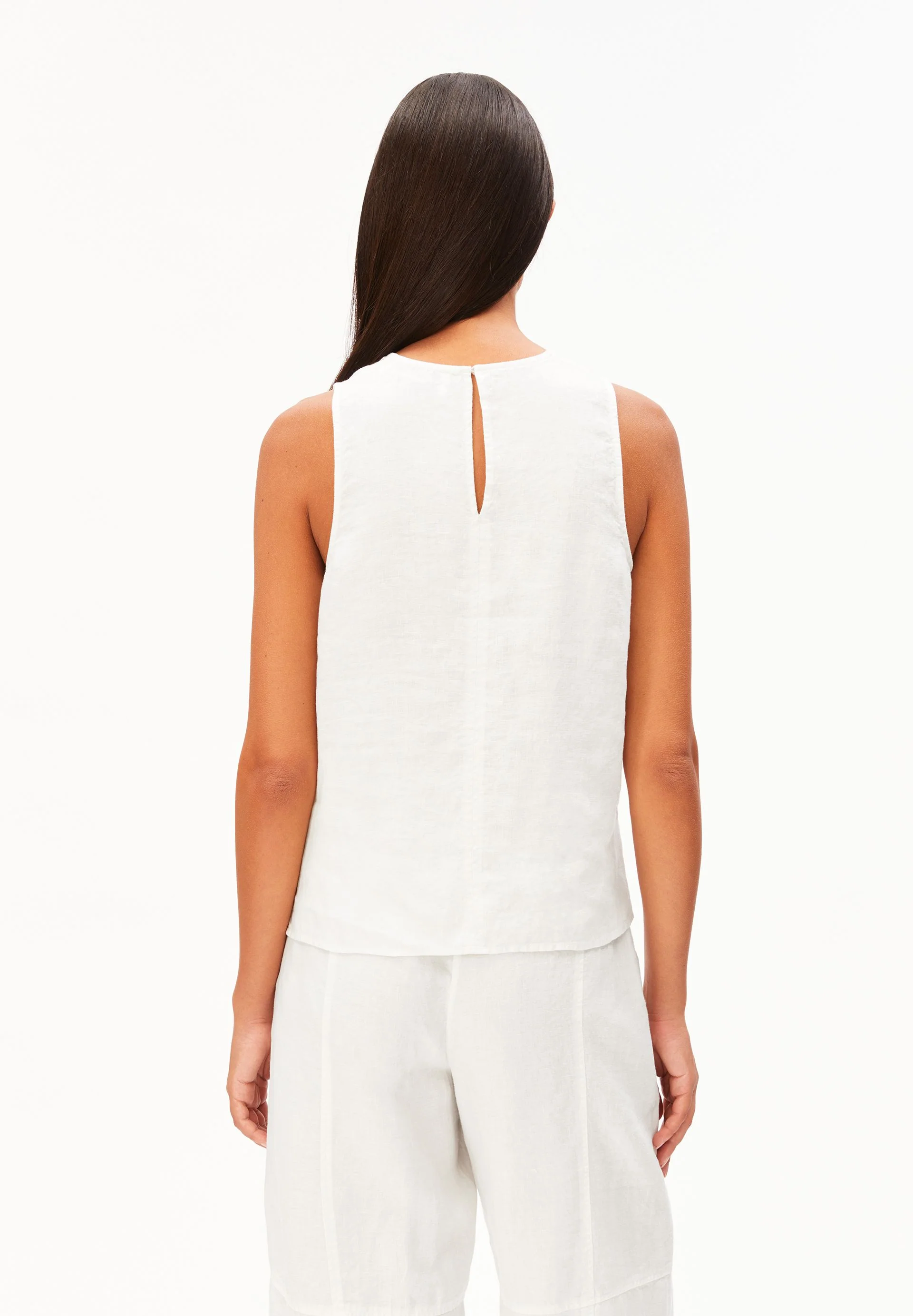 LEINEN BLUSEN-TOP | white - Image 2