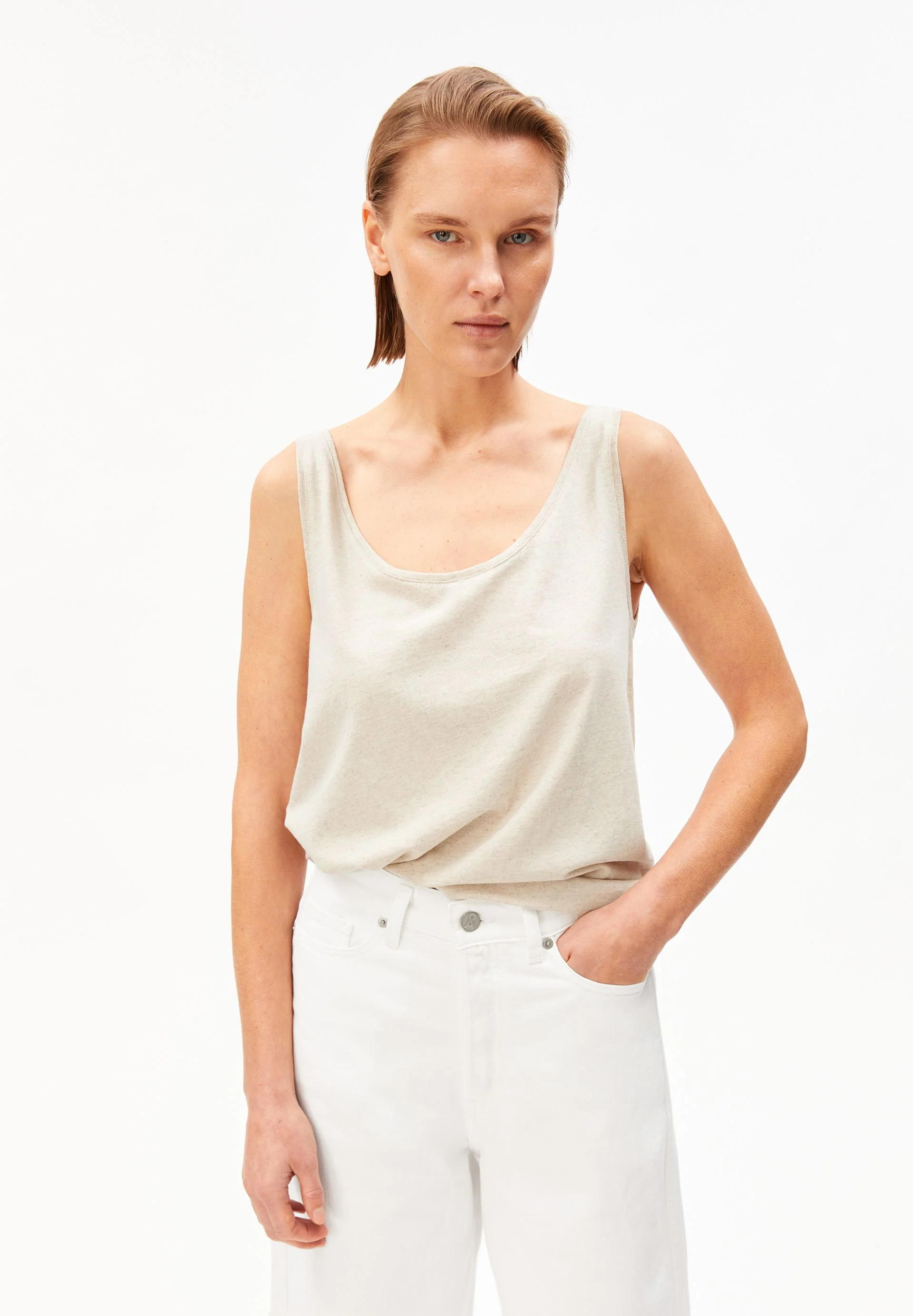 LEINEN-MIX TOP | undyed