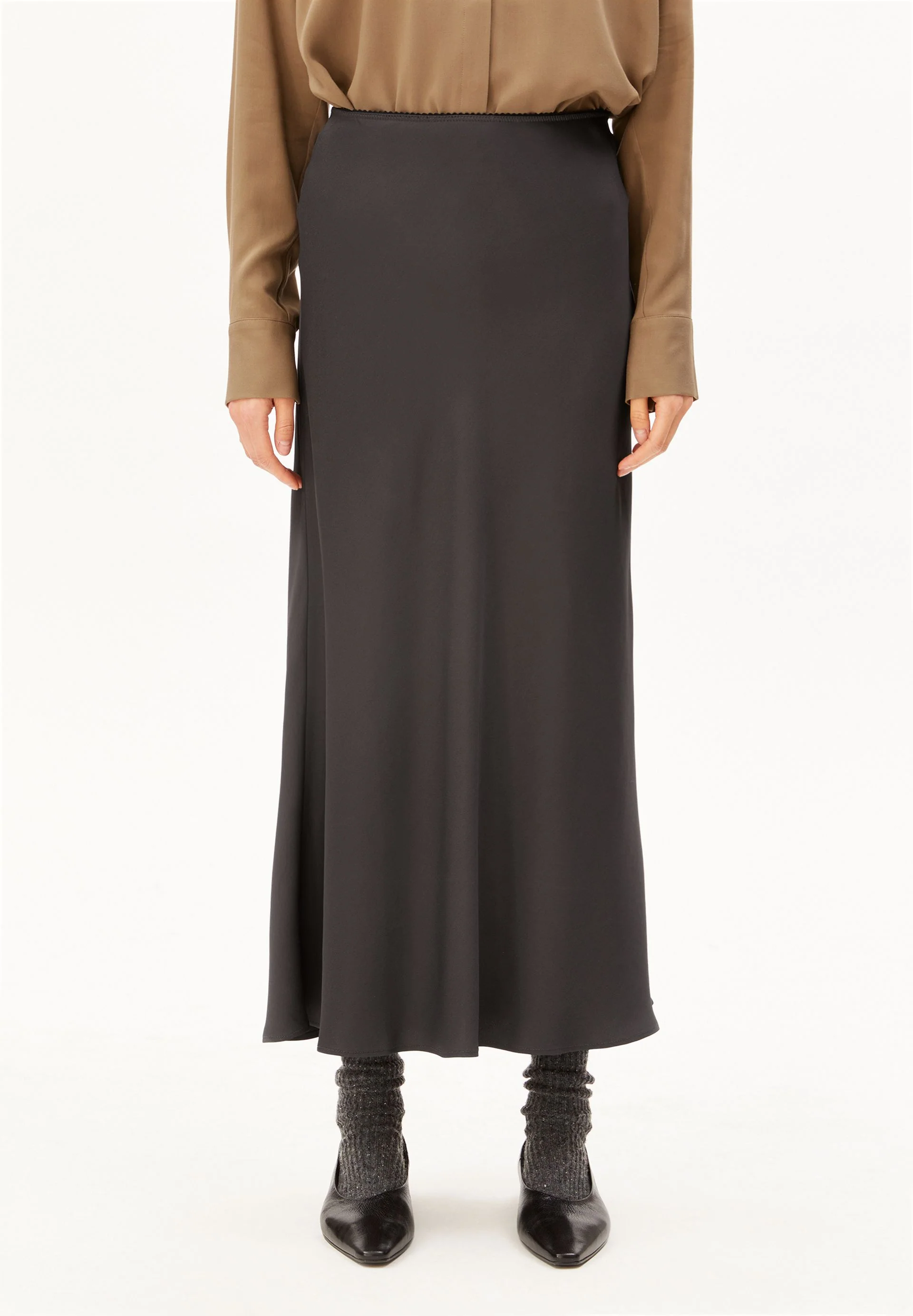 LENOVAA SATIN SLIP-SKIRT