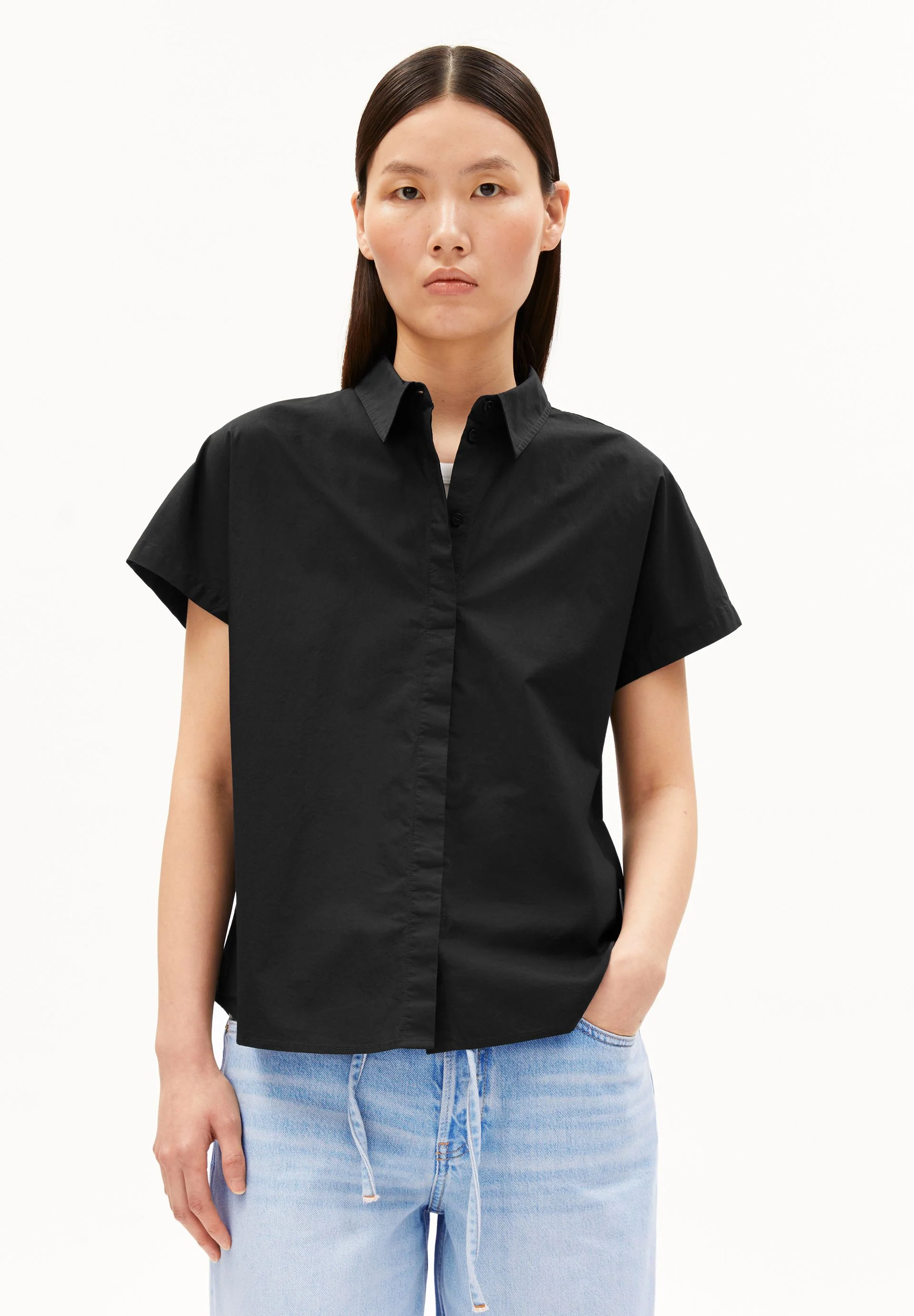 POPLIN LARISAANA BLUSE