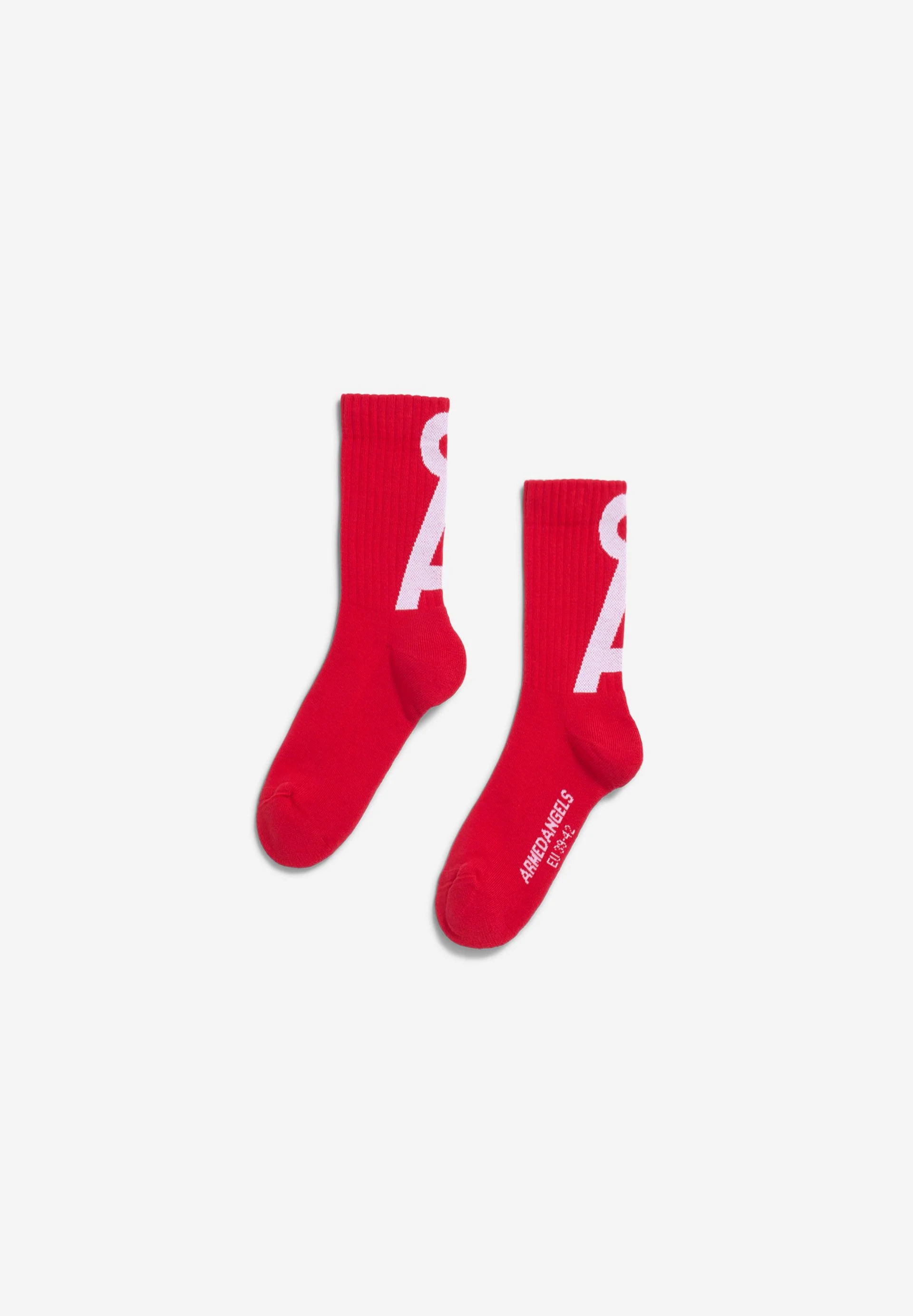 SAAMUS SHORT SOCKEN | mars red-broken white - Image 2