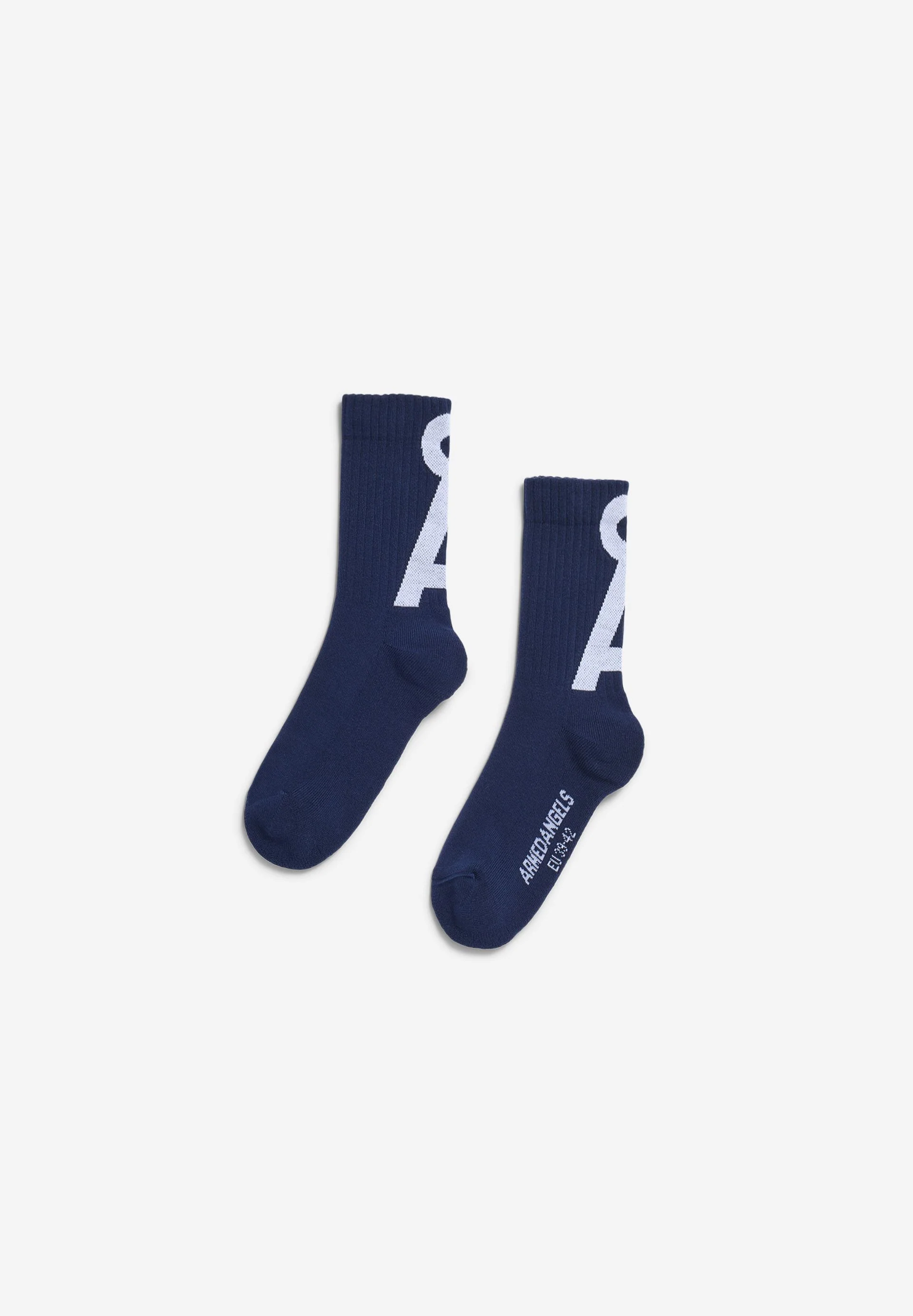 SAAMUS SHORT SOCKEN | tinted navy-broken white - Image 2